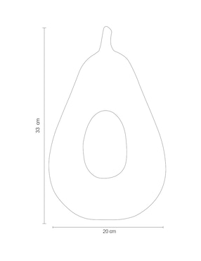 Figura de pera Crown Baccara de cerámica