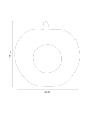 Figura de manzana Crown Baccara de cerámica