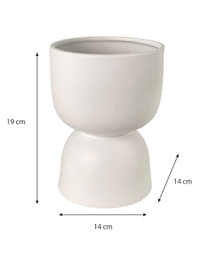 Maceta Haus Century Bh de cerámica con sistema automático de riego