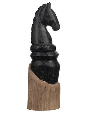 Figura Decorativa Caballo De Ajedrez Casagora De Madera