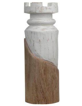 Figura Decorativa De Torre De Ajedrez Casagora De Madera