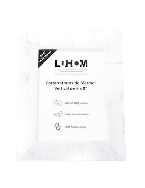 Portarretrato Luhom de mármol para 1 foto