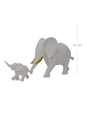 Figura decorativa de animal Elefante Movalia de poliresina
