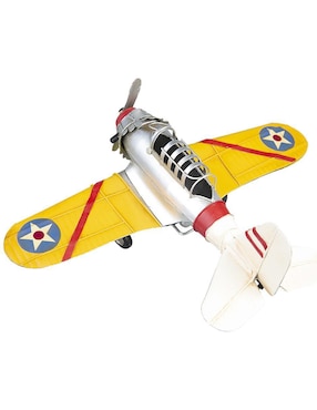 Figura de avión Running Decora Vintage de metal