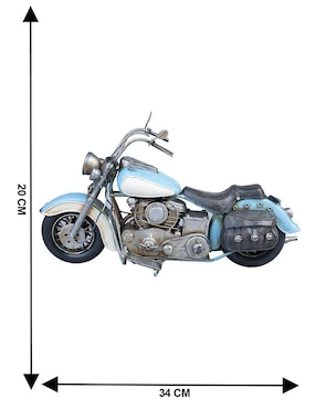 Figura de motocicleta Running Decora Vintage de metal