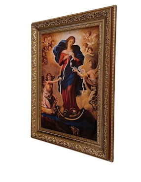 Cuadro Virgen Desatanudos técnica polioleo Encuadro Mx