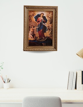 Cuadro Virgen Desatanudos técnica polioleo Encuadro Mx