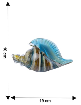 Figura de caracol de mar Running Decora de vidrio