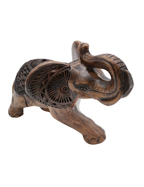 Escultura Yuu Nges Elefante mediano café
