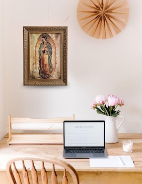 Cuadro Virgen de Guadalupe técnica polioleo Encuadro Mx