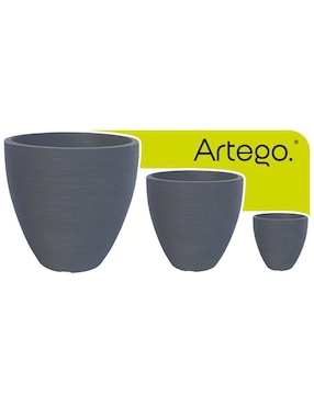 Set Maceta Artego Orbita De Plástico