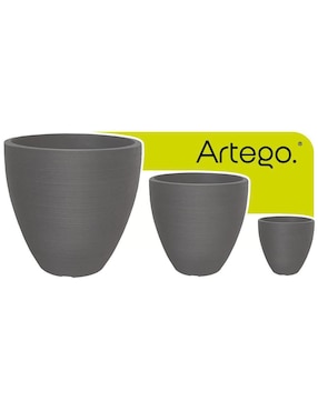 Set Maceta Artego Espiral De Plástico