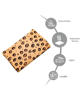 Frazada de tejido plano Juana Gallo Animal Print Leopardo
