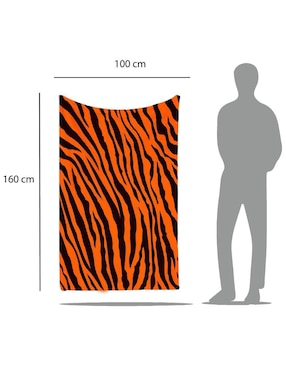 Frazada de tejido plano Juana Gallo Animal Print Tigres