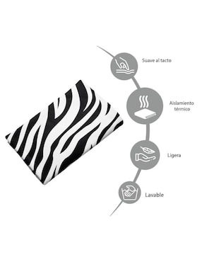 Frazada de tejido plano Juana Gallo Animal Print Cebra