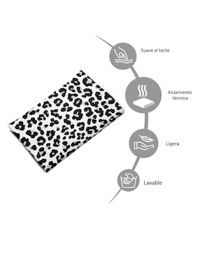 Frazada de tejido plano Juana Gallo Animal Print Leopardo