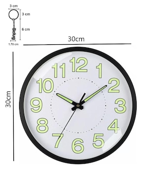 Reloj de pared Genérica de plástico