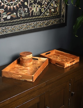 Bandeja decorativa Haus Trading Group de madera