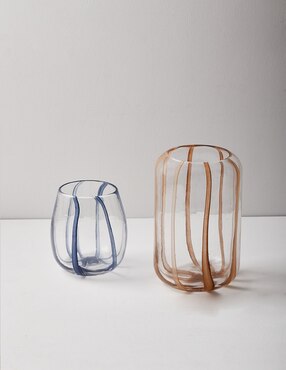 Florero Haus Líneas Folcror de vidrio