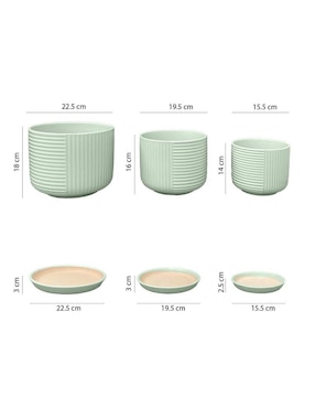 Set maceta Ilios Innova de cerámica