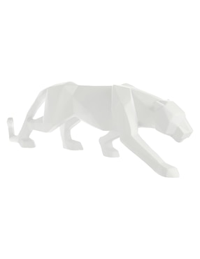 Figura Decorativa De Puma Haus Puma Poliedro De Resina