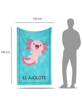 Frazada de tejido plano Juana Gallo Lotería Ajolote unisex