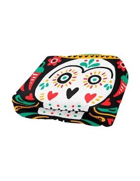 Frazada de tejido plano Juana Gallo Calavera Méxicana unisex