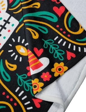 Frazada de tejido plano Juana Gallo Calavera Méxicana unisex