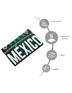 Frazada de tejido plano Juana Gallo Viva México unisex