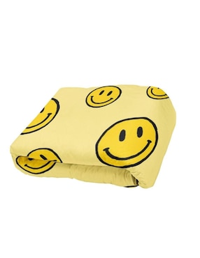 Frazada de tejido plano Juana Gallo Caritas Felices Amarillas unisex