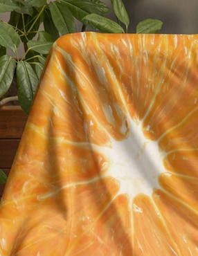 Frazada de tejido plano Juana Gallo Frutas Naranja unisex