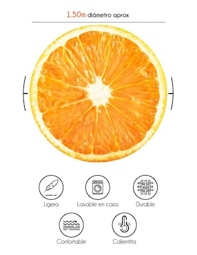 Frazada de tejido plano Juana Gallo Frutas Naranja unisex