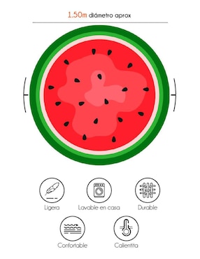 Frazada de tejido plano Juana Gallo Frutas Sandía unisex