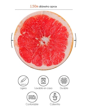 Frazada de tejido plano Juana Gallo Frutas Toronja unisex