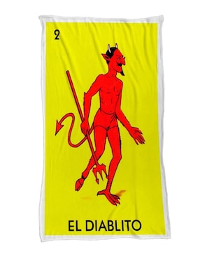 Frazada De Tejido Plano Juana Gallo Lotería El Diablito Unisex