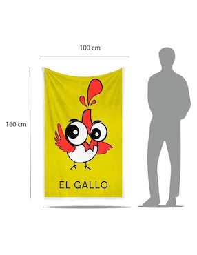 Frazada de tejido plano Juana Gallo Lotería El Gallo unisex