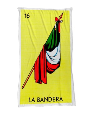 Frazada De Tejido Plano Juana Gallo Lotería La Bandera Unisex