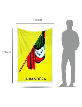 Frazada de tejido plano Juana Gallo Lotería La Bandera unisex