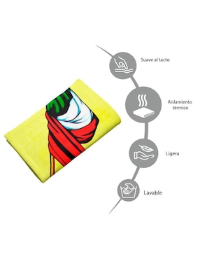 Frazada de tejido plano Juana Gallo Lotería La Bandera unisex