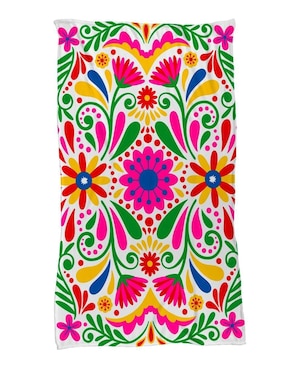 Frazada de tejido plano Juana Gallo Flores Mexicana unisex
