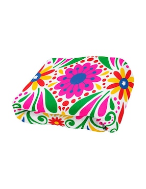 Frazada de tejido plano Juana Gallo Flores Mexicana unisex