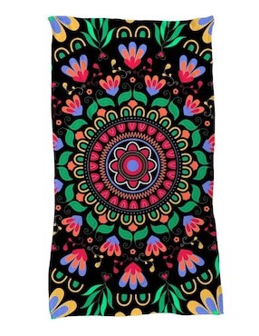 Frazada de tejido plano Juana Gallo Mandala Mexicana unisex
