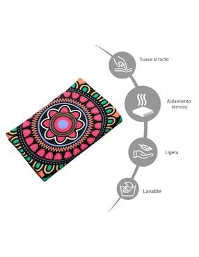 Frazada de tejido plano Juana Gallo Mandala Mexicana unisex