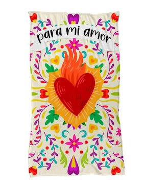 Frazada De Tejido Plano Juana Gallo Sagrado Corazón Unisex