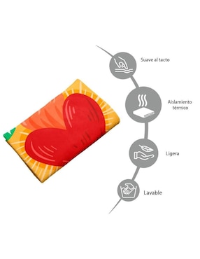 Frazada de tejido plano Juana Gallo Sagrado Corazón unisex
