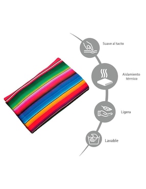 Frazada de tejido plano Juana Gallo Sarape unisex