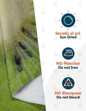 Frazada de tejido plano Juana Gallo Frutas Kiwi unisex