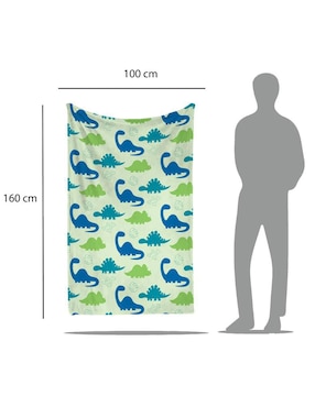Frazada de tejido plano Juana Gallo Dinosaurios unisex