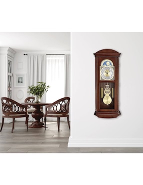 Reloj de pared Bulova de madera