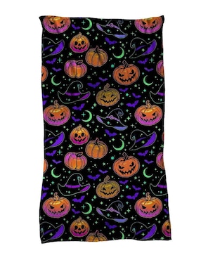 Frazada De Tejido Plano Juana Gallo Halloween Neon Unisex